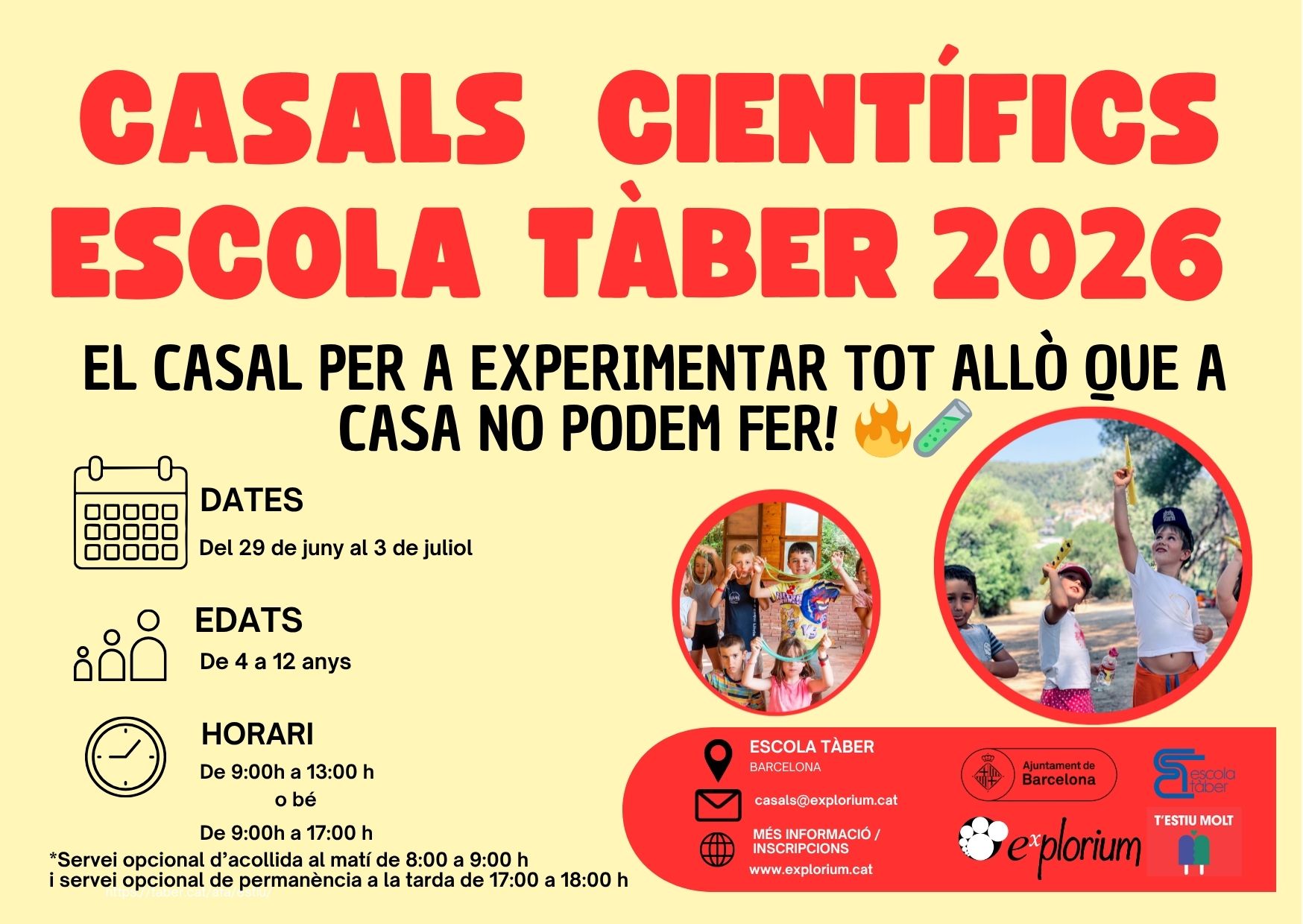 Flyer Casal Científic Escola Tàber